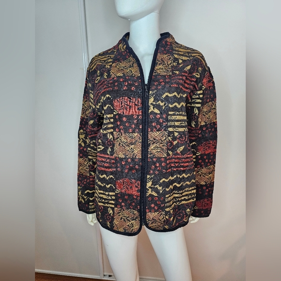 Studio Works Jackets & Blazers - VTG Studio Works Woman Multicolor Patterned Jacket Size 2X